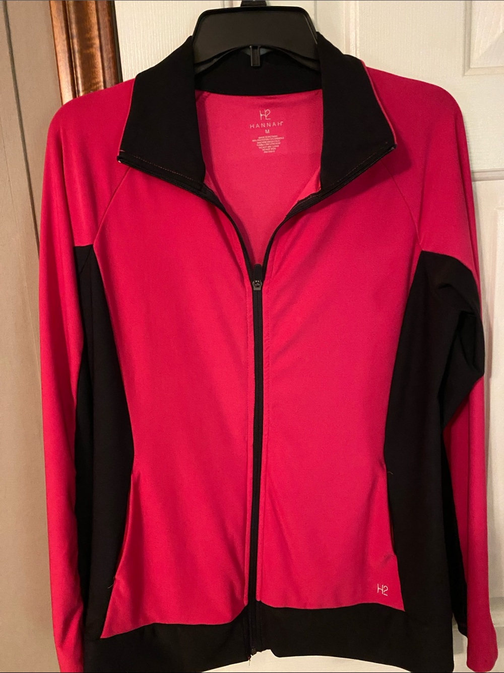Hannah Hot Pink and Black Zip-Up Jacket